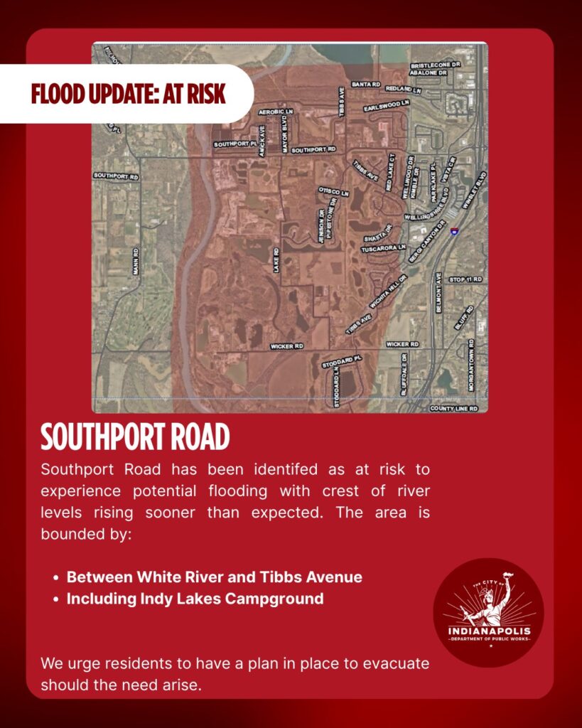 UPDATE (5:20 a.m.): Observed flooding on Wicker Road