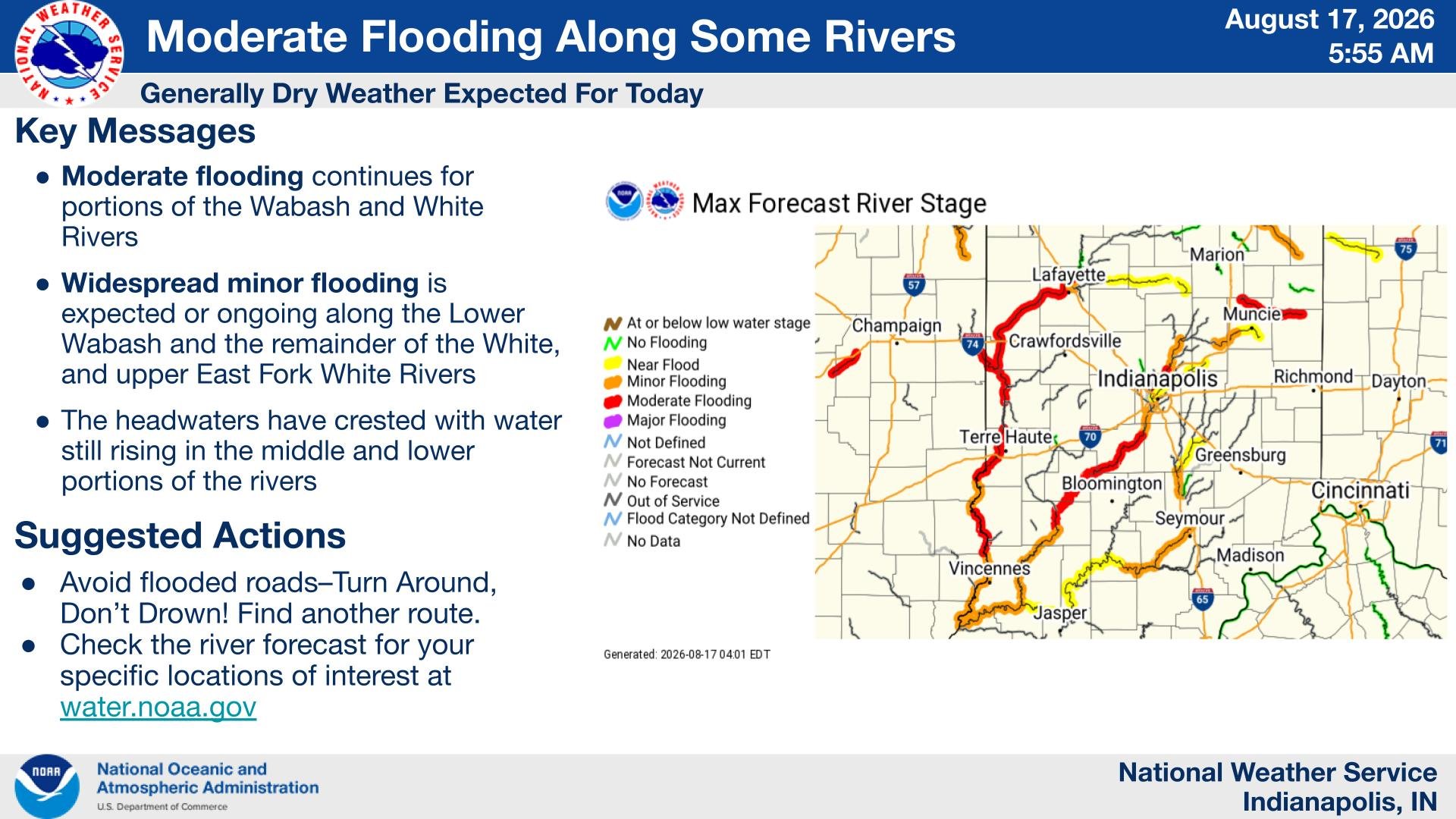 Moderate Flooding Continues Along The White River In… – image 1