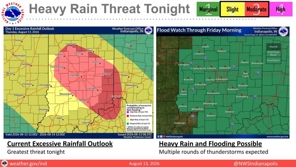 Heavy Rain & Storms Tonight Bring A Moderate Risk