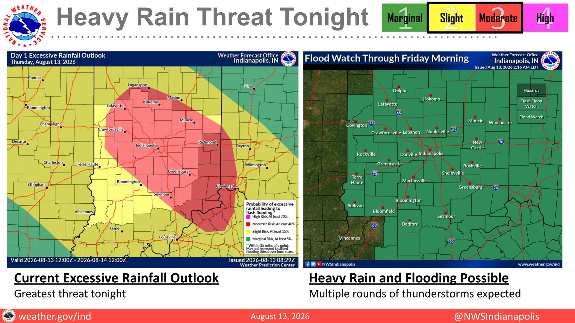 Heavy Rain & Storms Tonight Bring A Moderate Risk (Level… – image 1