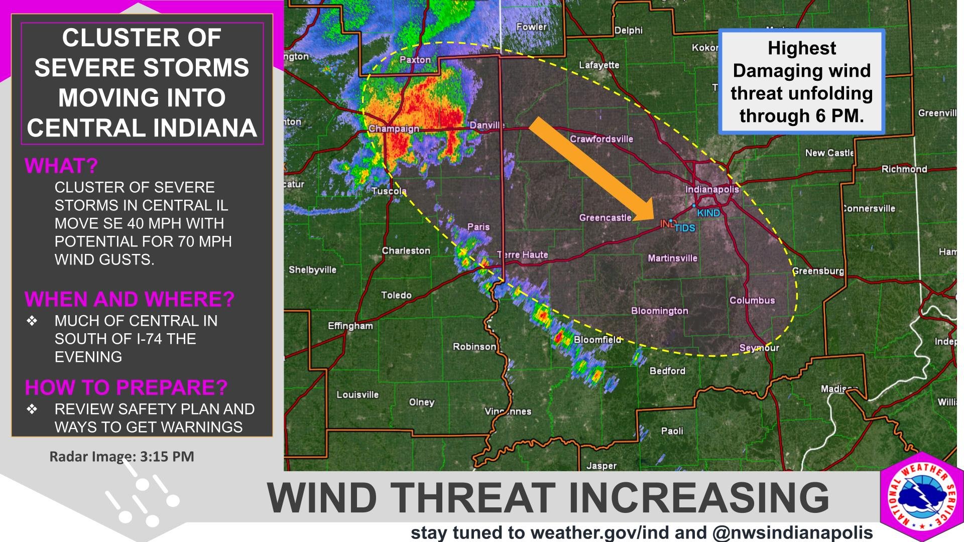 Cluster Of Severe Storms Over Central Il Will Move Se… – image 1