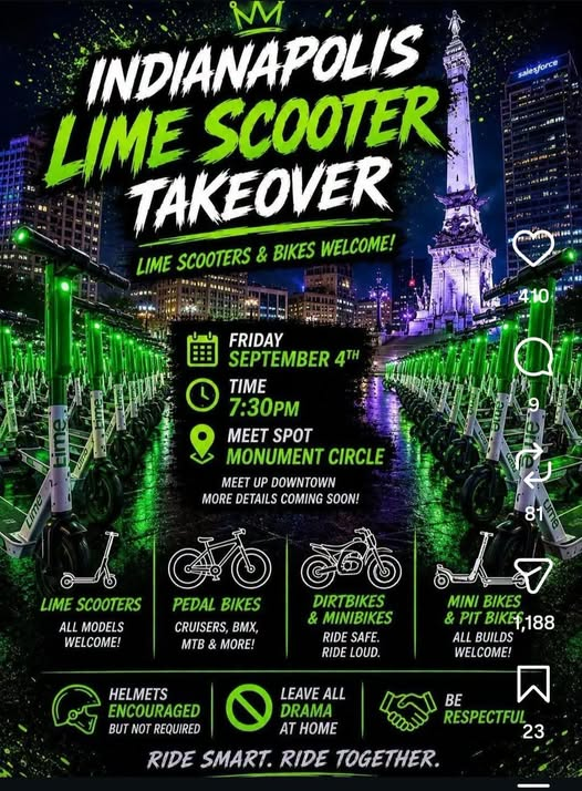 Lime Scooter Takeover September 4th