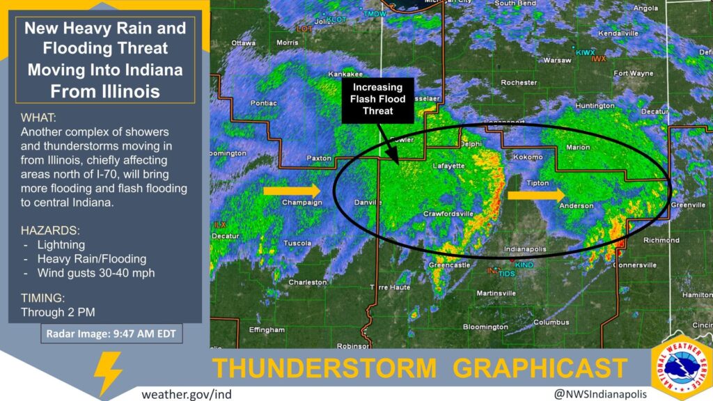 Another Complex Of Showers And Thunderstorms Is Moving East…