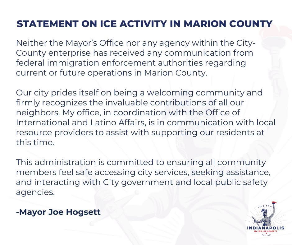 Statement From Mayor Joe Hogsett Says Neither The Mayor’s… – image 1