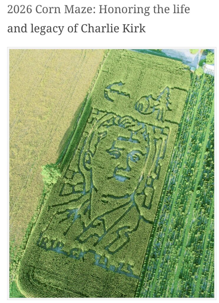 Indiana Farm Announces Charlie Kirk Corn Maze